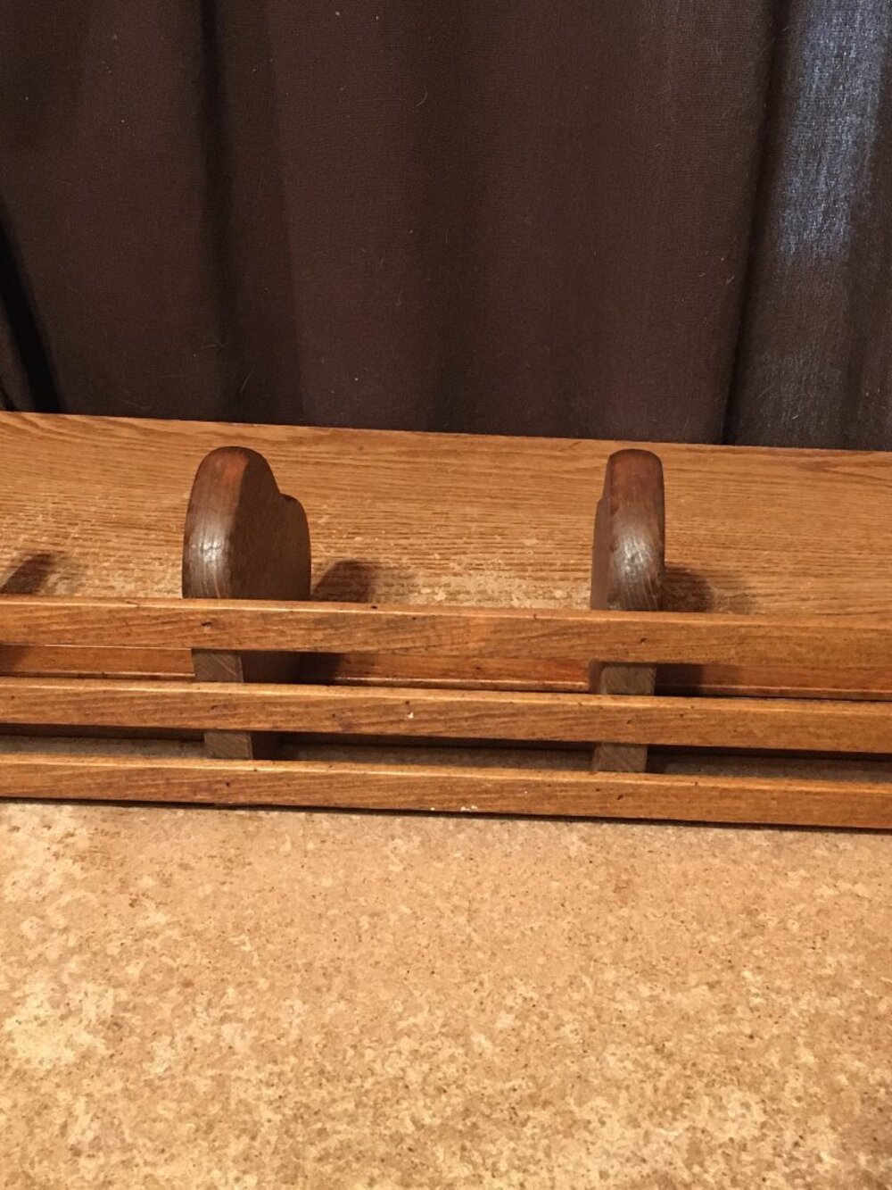 CORNER SHELF VINTAGE WOOD HEART 4 TIER SLAT TOWER WALL DECOR 18.5" X 5.5" X 5.5" - Picture 6 of 11